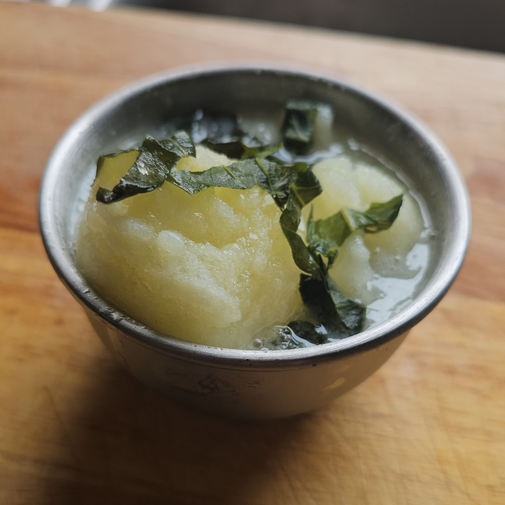 Zero Waste Lemon Sorbet with Rosemary Syrup (Optional Prosecco)